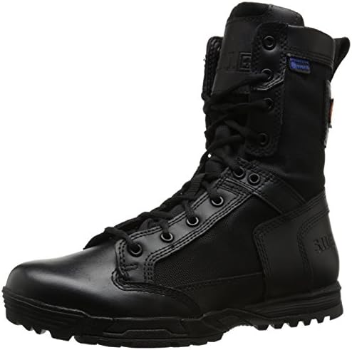 5.11 Tactical Men's 8" Leather Skyweight Side Zip Waterproof Combat Military Boots, Style 12321