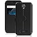 IVSO BLU Vivo XL 2 Case - [View Window] [Stand View] [Full Range Protection] Ultra-thin Super Magic Folio Stand Case for BLU Vivo XL 2 / BLU Vivo XL2 Phone(Black)