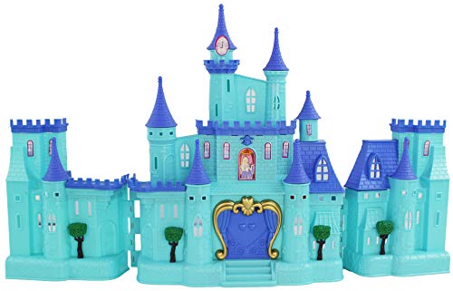 AJ Toys & Games Battery Operated Royal Princess Castle Toy Doll Playset with Accessories & 4" Princess Figure, Includes Castle Furniture, It Plays Music! Lights Up!