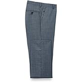 Paul Fredrick Men's Wool Sharkskin Flat Front Pants