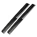 FOREVER YUNG Black Plastic Double Head Narrow Fine Teeth Hair Comb Beauty Tool 2 Pcs