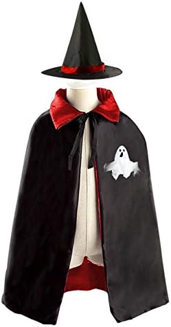 Misty Phantom Reversible Halloween Costume Witch Cape Cloak Kid's Hat