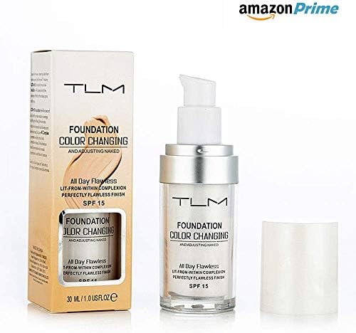 WesGen TLM 30ml Flawless Colour Changing Foundation Long-Lasting Makeup Base Warm Skin Tone Nude Face Moisturizing Liquid Cover Concealer