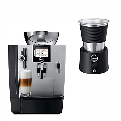 Jura 16367 IMPRESSA XJ9 Automatic Coffee Machine, Brilliant Silver with Automatic Milk Frother