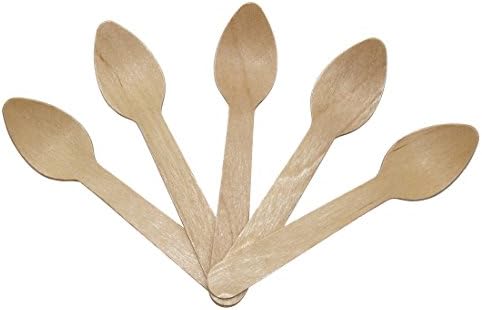 Wood Mini Spoon ondiments Ice-cream Sugar Salt Spoons Small Spoons,110mm/4.3 inch length