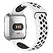 Compatible for Fitbit Versa | Soft Silicone Replacement Sport Band for New Fitbit Versa Smart Watch (White/Black, Small)