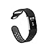 For Fitbit Charge 2 Bands Hanlesi Soft Silicone Breathable Fashion Sport Strap Band for Fit bit Charge2 HR Replacement Original Accessory Black Gray Wristband with hole for Girl Boy