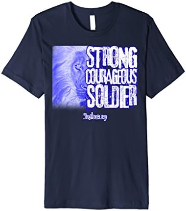 Mens Hebrew Israelite Lion Tribe Judah Soldier of Yah T-Shirt Medium Navy