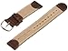 Voguestrap, Comfort Strap, Olive, Regular Length (TX541261) 20mm Water Resistant, Leather and Material Expedition Watchband w/ Silver Buckle