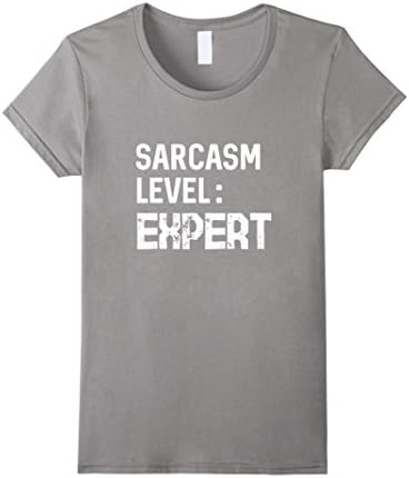 Women's Top Seller: Sarcasm Level Expert Popular Authentic T shirt XL Slate