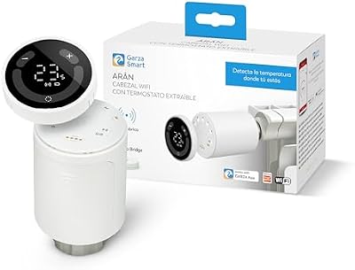 - Cabeças de radiador Duo Pack + sensor portátil, válvula termostática, controlo por app e voz, modos manuais/automáticos, cabeça de termóstato WiFi, requer ponte ZigBee 3.0