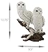 Things2Die4 Pair of Snow Owls on a Branch Statue