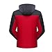 SANSHUREN Men's Mountain Waterproof Windproof Fleece Ski Jacket Outdoor Insulated Rain Snow Jacket (Red, XL)