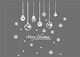 Iusun Merry Christmas Pendant Ball Wall Stickers