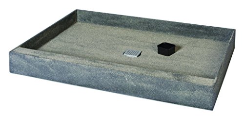 Wedi EcoBath 36" x 48" One-Step Shower Base Kit with Center Drain and Stainless Cover