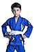 Vector Sports 100% Cotton Pearl Weave Kids Brazillian Jiu Jitsu BJJ Gi Attila Series Kimono Lightweight Preshrunk Fabric with Free White Belt (Blue, K3)