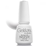 China Glaze Gelaze 100% Gel-n-Base Polish, White On White, 0.5 Ounce