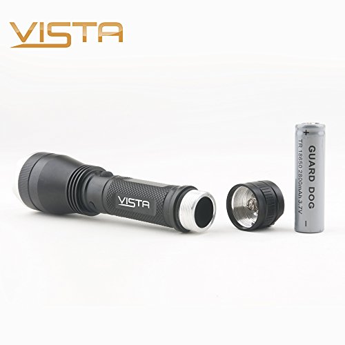 Vista 370 Lumen Tactical Flashlight Fully Rechargeable