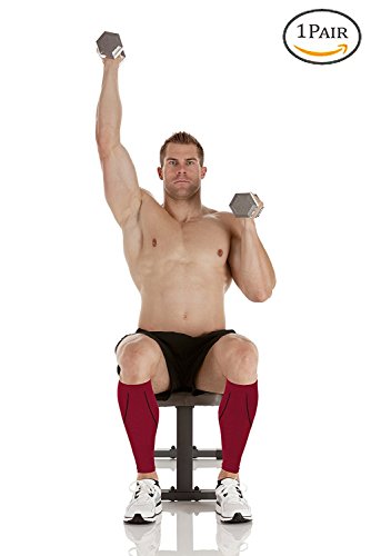 Bitly Calf Compression Sleeve - Leg Compression Socks for Shin Splint, & Calf Pain Relief - Men, Women, and Runners - Calf Guard for Running, Cycling, Maternity, Travel, Nurses (Large) - Thumbnail 5