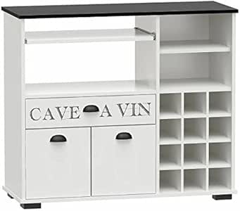 Mueble buffet botellero blanco y gris barato: Amazon.es: Hogar
