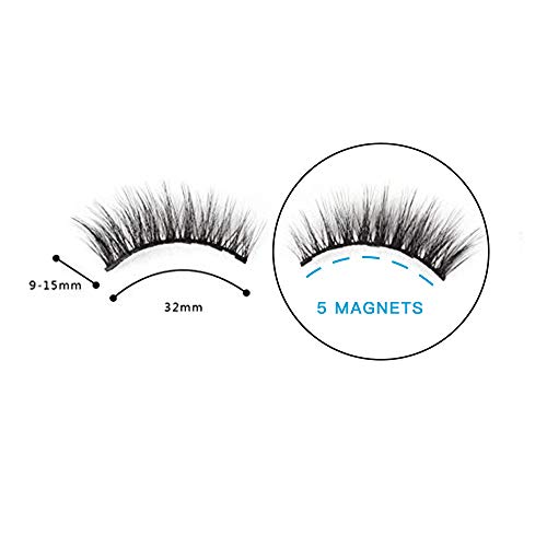 Magnetic Eyelashes with Eyeliner Kit, HELIME Natural Look Fake Eyelashes and Waterproof Magnetic Eyeliner and Reusable, 3D False Eyelashes without Glue Adhesive, Light Weight and Easy to Wear - Thumbnail 5