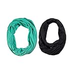 Niaiwei Women's Zipper Pocket Scarf Solid Color Stretcy Travel Scarves Niaiwei Women's Zipper Pocket Scarf Solid Color Stretcy Travel Scarves