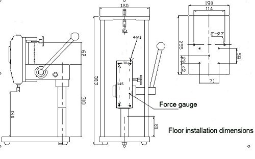 MTS2-DFS-Set. Force Gauge with Manual Test Stand Model MTS2 & Digital Scale (500N) - Thumbnail 2