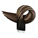 Full Shine Real Hair Tape in Extensions Remy Human Hair 14Inch Balayage Tape in Hair Extensions Off Black Fading to Dark Brown and Ash Blonde 50 Gram 20 Pieces Double Sided Extension Tape Glue in