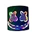 LED Light up DJ Mask, Music Festival Helmets, Latex Full Head Masks Halloween Party Props Costume Masks (LED Light up)