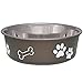 Loving Pets Bella Dog Bowls- Stainless Steel Dog & Cat Bowls - Spill Proof Dog Food Bowl, Cat Bowl, Puppy Essentials & Pet Supplies Great for Home & Travel (Medium 20-25 lbs, Espresso)