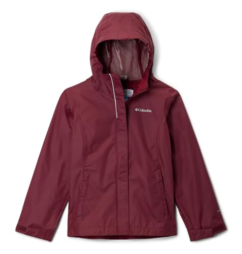 Columbia Youth Girls Arcadia 2 Jacket, Waterproof Rain Jacket, Rich Wine, Small