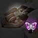 Baby Night Light Butterfly 7 Colors Change with Remote Birthday Gifts for Her Girl Gifts for A Girl or Animal Lover or Baby Room Decor by Easuntec (Butterfly)