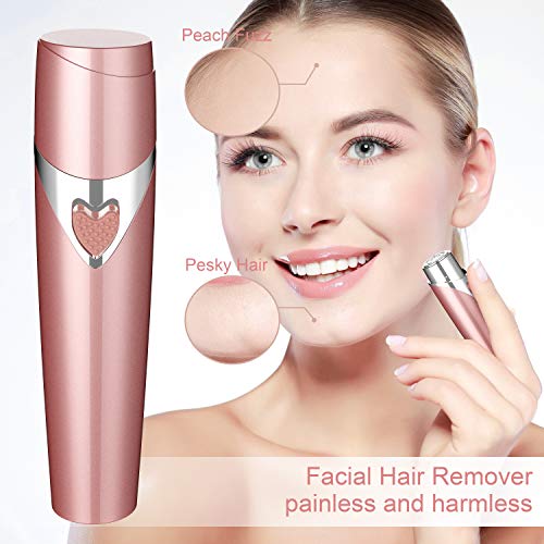 Electric Razors for Women,Painless Facial Hair Removal,Womens Peach