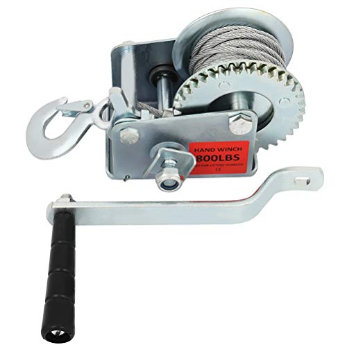 ECCPP 800 LBS Hand Winch Steel Cable Hand Crank Heavy Duty Winch for ATV Jet Ski Trailer Boat - Image 5