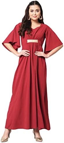 chinese dress ladies Women's Red Lumen Maxi Dress Burgundy in Size Large by Outcast