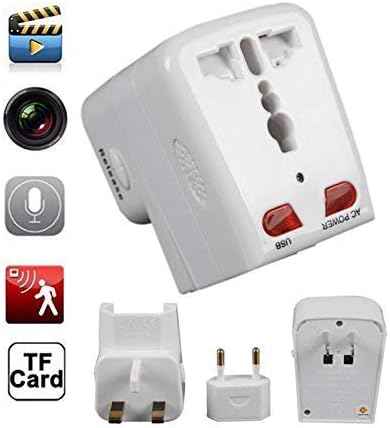 BIEBER Motion Detecting Camera Plug Universal Adaptor Mini DV Spy Hidden Pinhole Camera Video Recorder Spy Socket BD-300