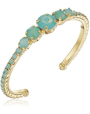 Delicate Crystal Cluster Cuff Bracelet, 2.25