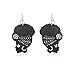KISSFRIDAY Black Wooden Female Portrait African Turban Shaped Earrings Jewelry Gift