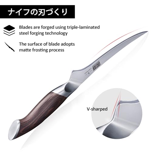 HOSHANHO Fillet Knife 7 Inch, Super Sharp Japanese Fish Boning Knife | Professional High Carbon Stainless Steel Filleting Knives for Meat Poultry Cutting
