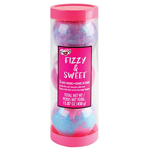 Fashion Angels Fresh Vibes Fizzy & Sweet Bath Bomb Tubes, Assorted Scents, 3 Count (styles will vary)