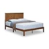 MUSEHOMEINC Solid Wood Platform Bed Deluxe Unique Style Design with Headboard, Full