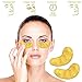10 Pairs New Crystal 24K Gold Powder Gel Collagen Eye Mask Masks Sheet Patch, Anti Aging,Dark Circles and Puffiness, Anti Wrinkle, Moisturising,Whitening, Remove Blemishes and Blackheads by NYKKOLA