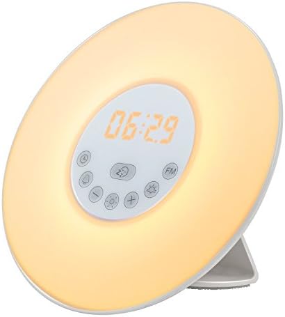 Alarm Clock Wake up Light with Sunrise Simulation Night Light Nature Sounds and Radio