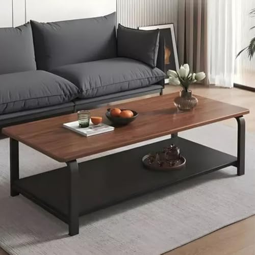 UNKKS Mesa de Centro para Sala, Marco de Metal, Minimalista Fácil de Montar, Mesa de Almacenamiento para Sala de Estar para Salón de Estar en Casa,Oficina y Hogar(100X60X41CM)