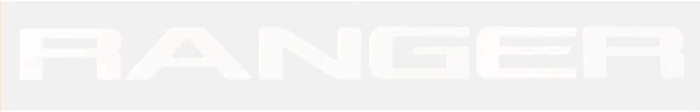 RANGER Grille Top Logo Letter 3D Emblem Original Size ABS Chromium Styling, White