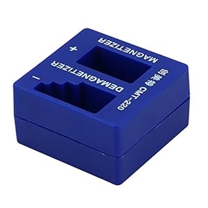 Magnetizer Demagnetizer Magnetic Pick Up Tool Screwdriver Tips Screw Bits (20 x 20 x 5.0 cm)