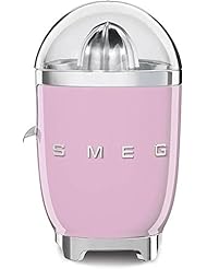 SMEG 50's Retro Style Citrus Juicer with Drip Free Spout, Automatic Activation, and Efficient Straining, Pink CFJ11PKUS