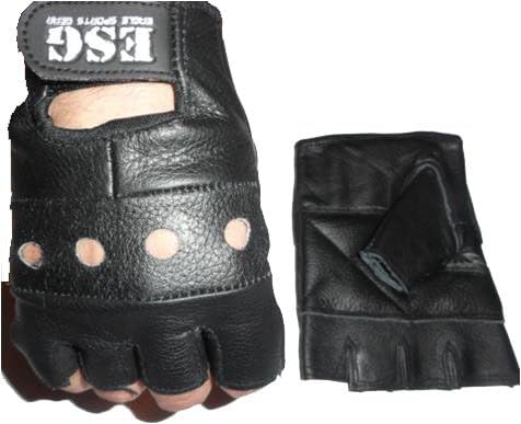 Full Leather ESG Gym Weight Lifting Gloves - NEW