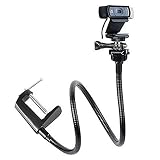 Etubby Adjustable 26" Gooseneck Desktop Webcam Stand Holder Flexible Jaw Camera Desk Clamp Mount for Logitech Webcam Brio 4K, C925e, C922x, C922, C930e, C930, C920, C615 and More (1/4" Threaded)