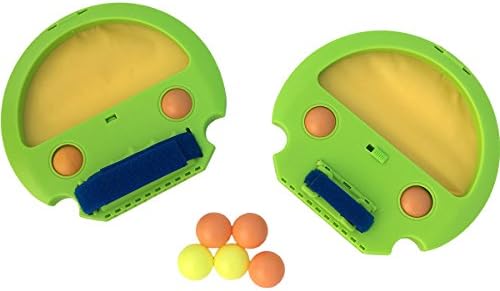 GreenMoon Squap Throw&Catch Ball Game Including 1 Glow in the dark ball and 8 standard balls (green)